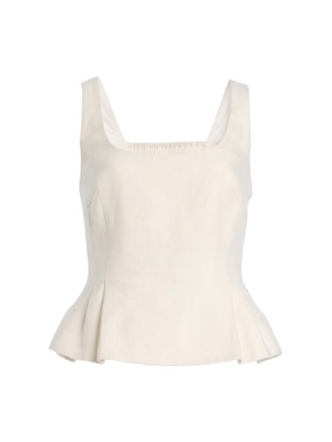 Exclusive Rosalie Linen Top white