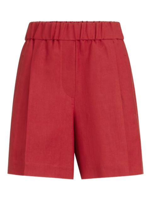 elastic-waistband shorts