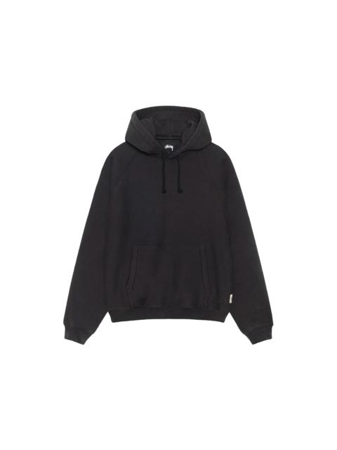 Stussy Fleece Raglan Hoodie Washed Black