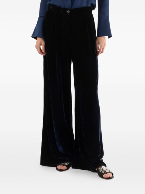 velvet palazzo pants