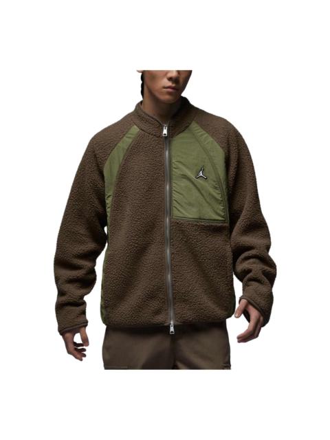 Air Jordan Long Sleeves Fleece Jacket 'Brown' FV8450-274