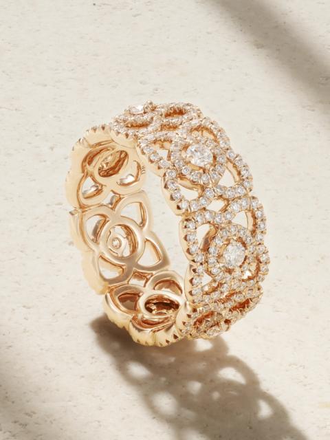 Enchanted Lotus 18-karat Rose Gold Diamond Ring