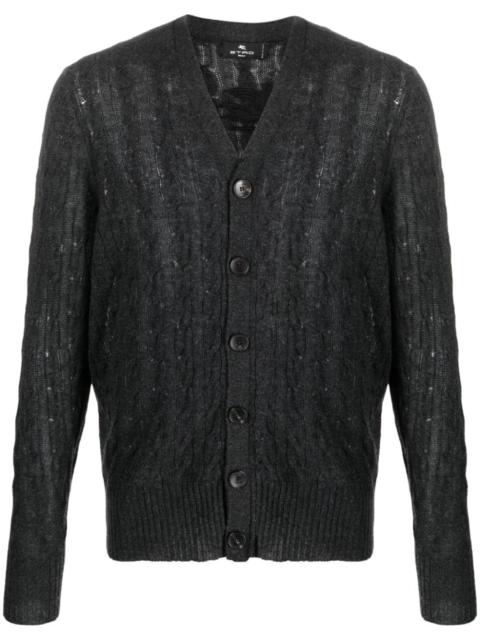 cable-knit cashmere cardigan
