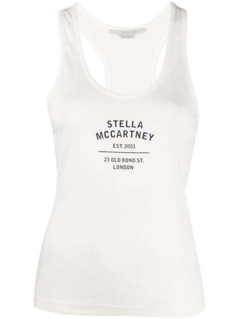 logo-print racerback top