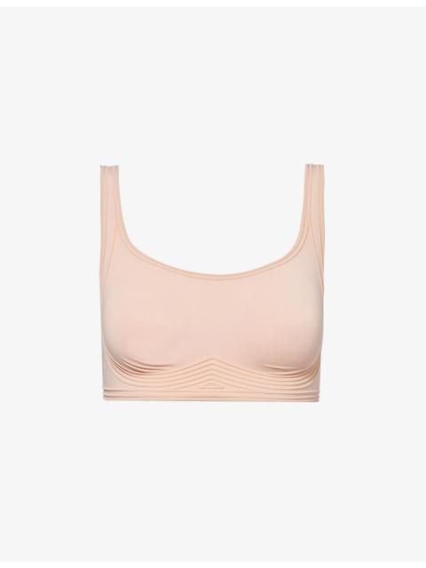Contour Skin scoop-neck stretch-woven bra