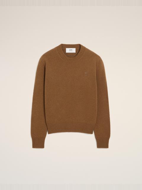 BROWN CASHMERE AMI DE COEUR CREWNECK SWEATER