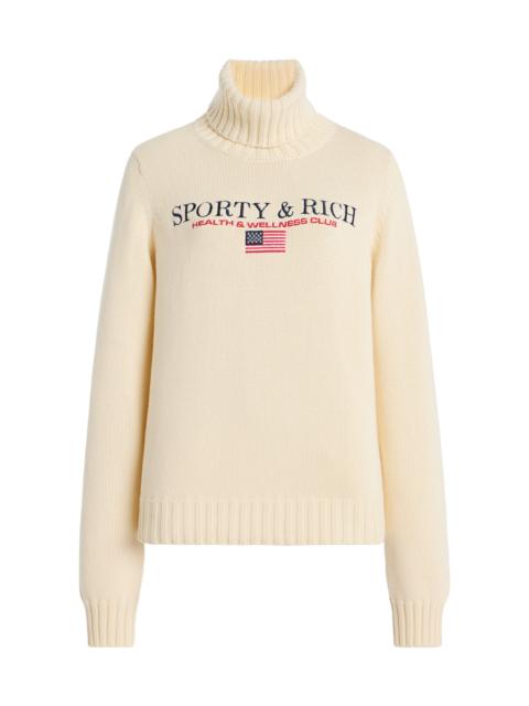 Nautical Knitted Cotton Sweater ivory