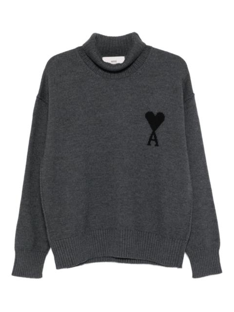 heart-logo turtleneck sweater