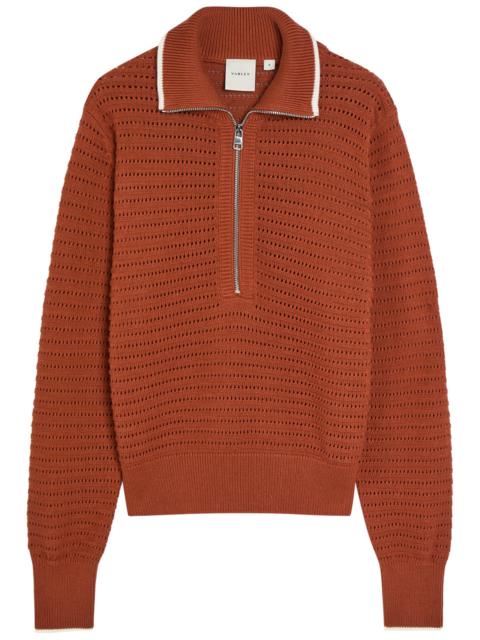 Varley Morwenna Half-zip Cotton-knit Jumper