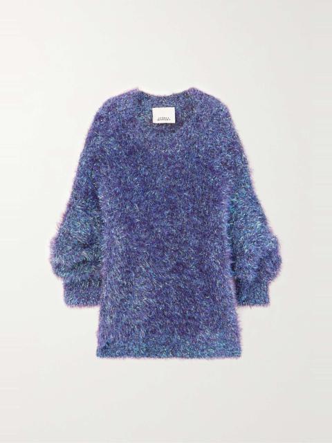 Wayne oversized metallic knitted mini dress