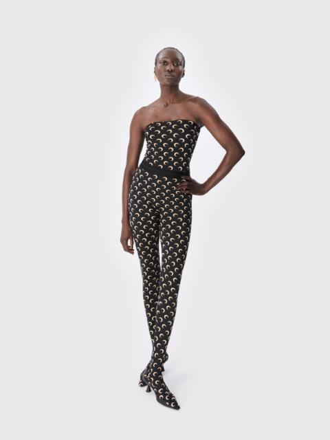 Moon Printed Jersey Second Skin Tube Top