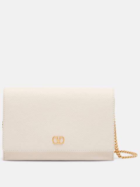 VLogo Signature Mini leather crossbody bag