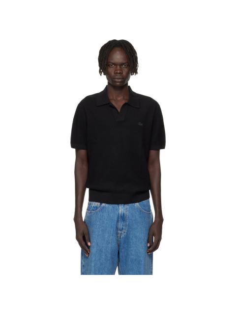 Black Open Collar Polo