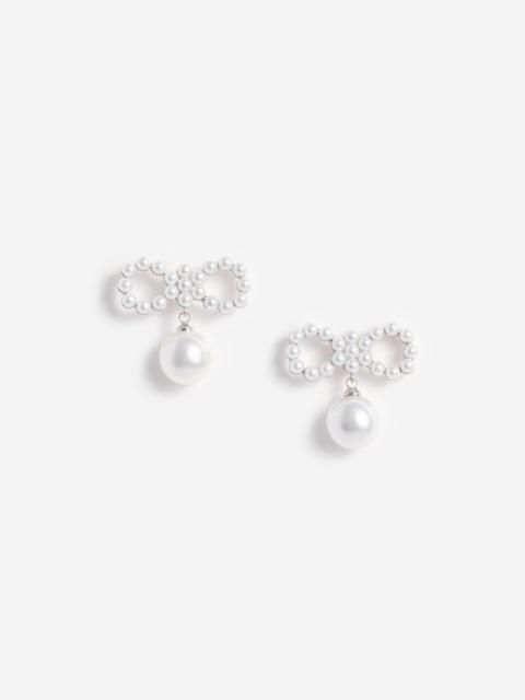 Pearl Bow Earrings