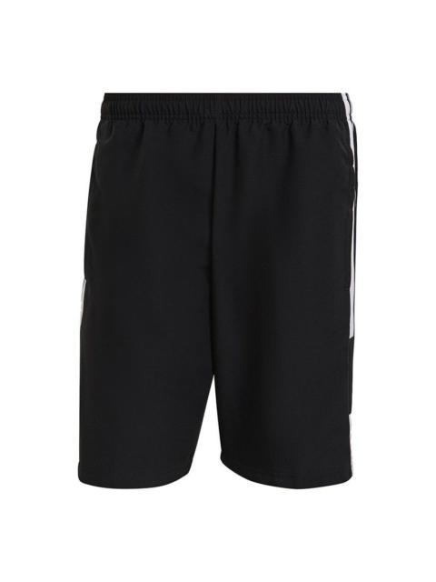 adidas Sq21 Dt Sho Soccer/Football Sports Training Stripe Logo Woven Shorts Black GK9557