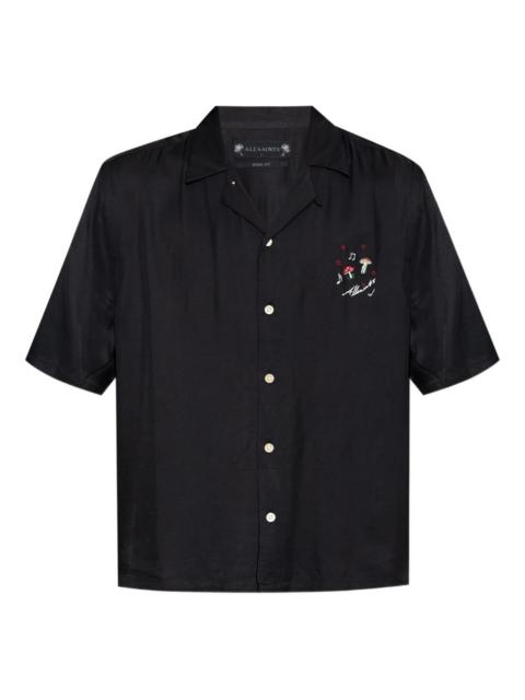 graphic-embroidered shirt