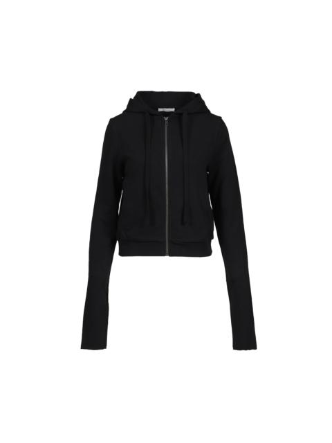 LIGHTWEIGHT CROPPED ZIP-UP / BLK