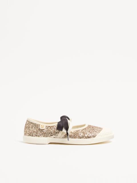 BAY BY BAY BALLERINA SNEAKERS IN GLITTER FABRIC