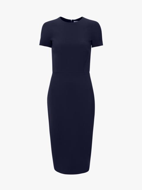 Exclusive Fitted T-Shirt Dress In Ink Blue