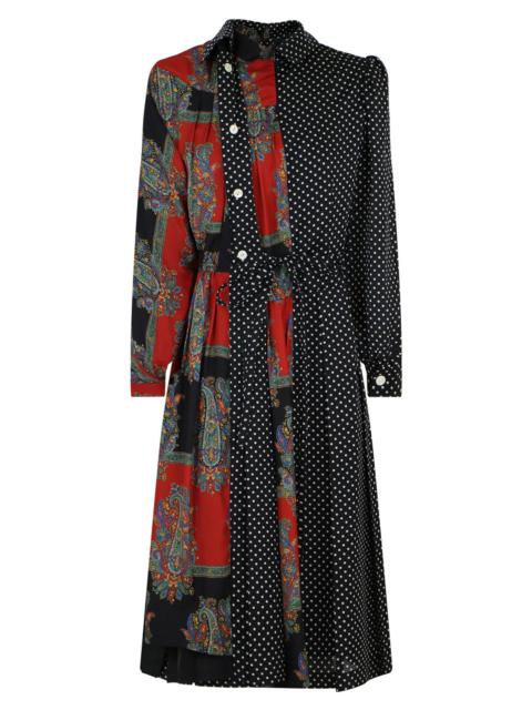 CONTRAST POLKADOT DRESS | RED/BLACK