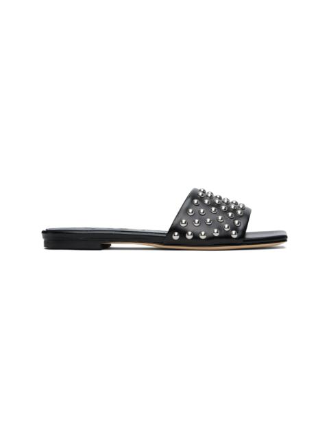 Black Anna Studded Leather Sandals