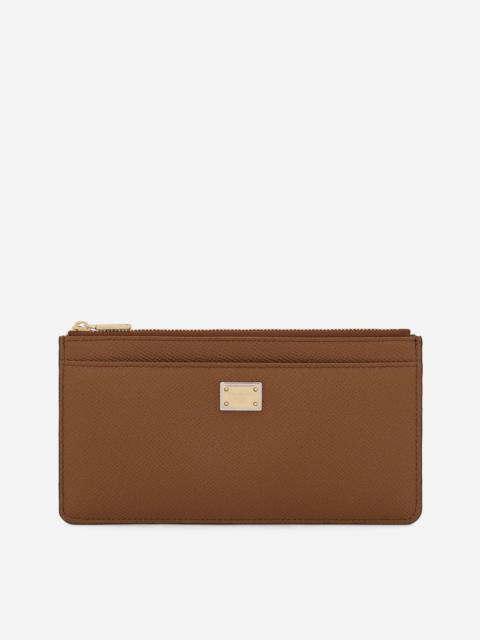 Large Dauphine calfskin card holder