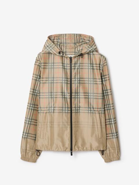 Gradient Check Hooded Jacket