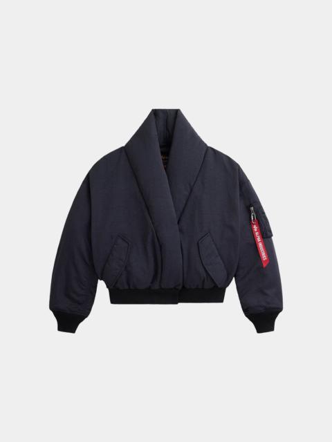 SHAWL COLLAR BOMBER JACKET WOMENS