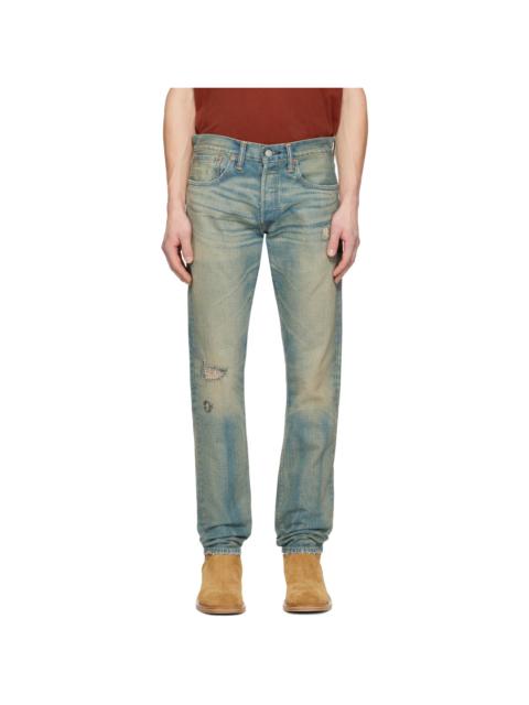 Blue Slim Fit Ridgeway Selvedge Jeans