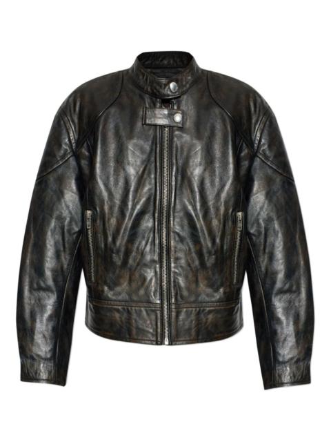 Alita zip-fastening leather jacket