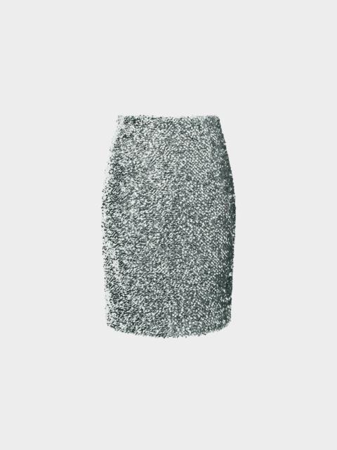 DELTA MIDI SKIRT IN TEXTURED SEQUIN