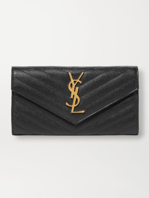 Monogramme Quilted Textured-leather Wallet
