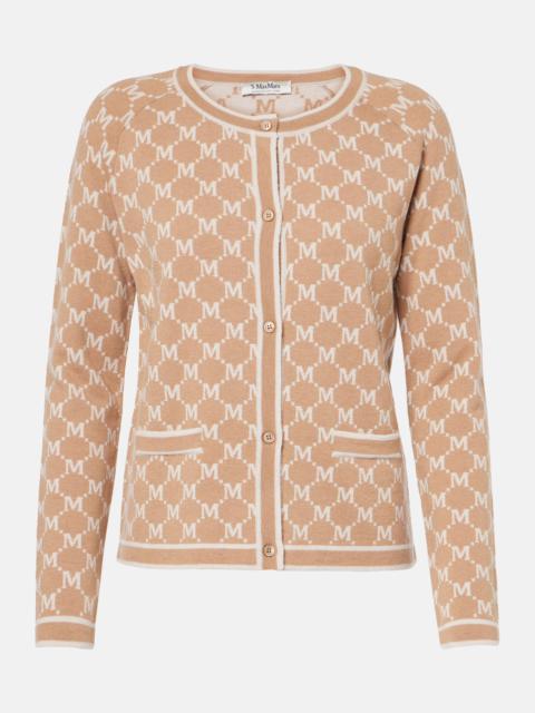 Tivoli intarsia wool and cashmere cardigan