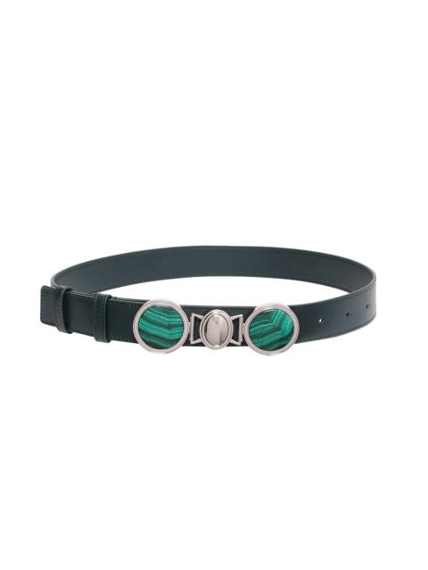 Grange Stone Belt in Bottle Green Leather