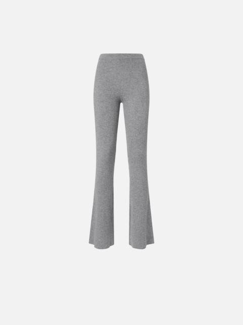 LONG FLARED KNIT TROUSERS