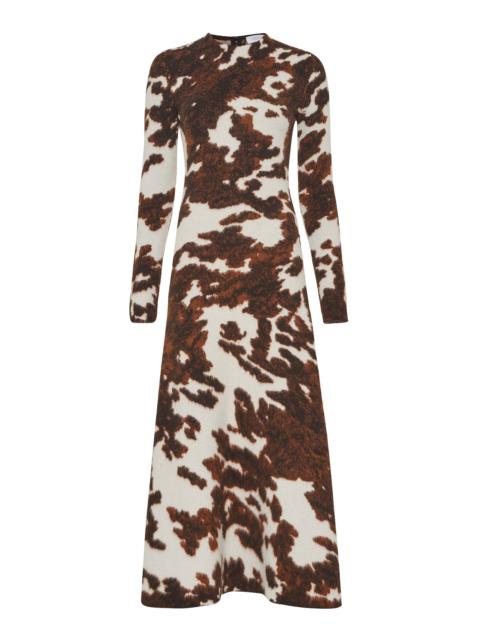 Atticus Knit Maxi Dress in Ivory Cognac Multi Cashmere