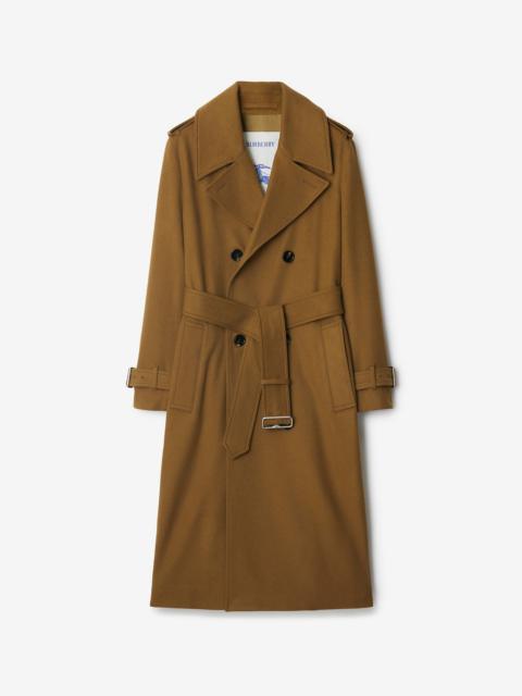 Long Cashmere Trench Coat