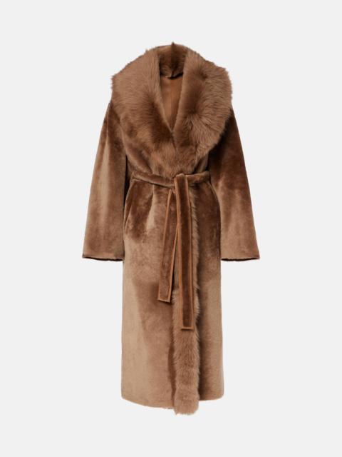 Isadora shearling wrap coat