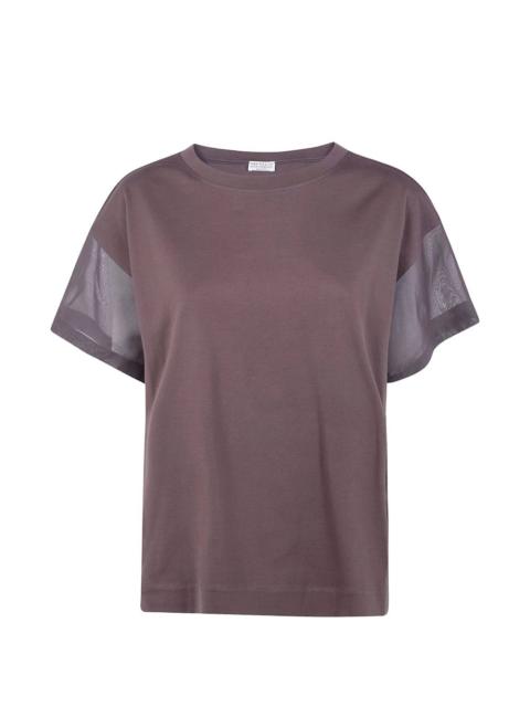 mesh panelled T-shirt