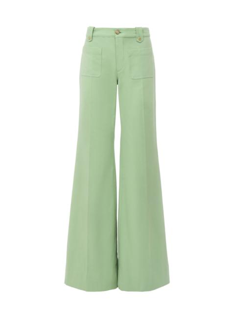 FLARED PANTS IN COTTON CANVAS