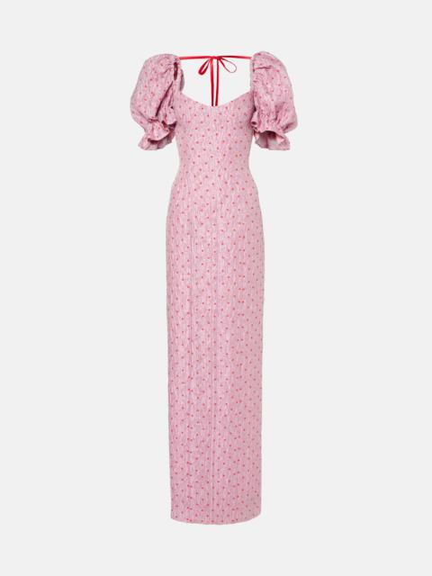 Raffaella balloon-sleeve maxi dress