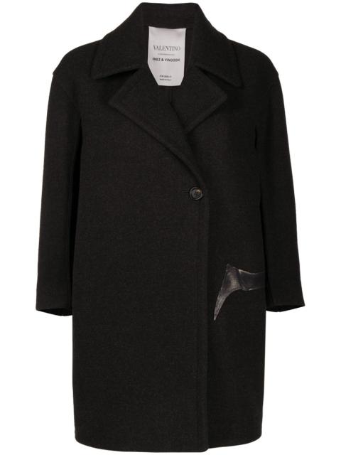 Flowersity single-breasted coat