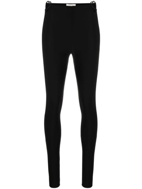 heart-cut out high-waisted leggings