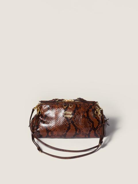 Python-print Ayers leather clutch