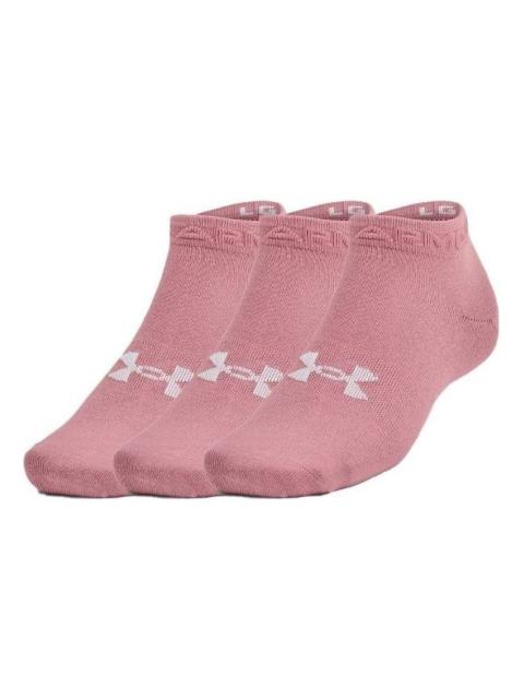Under Armour Essential Low Cut Socks 3-Pack 'Pink' 1365745-697