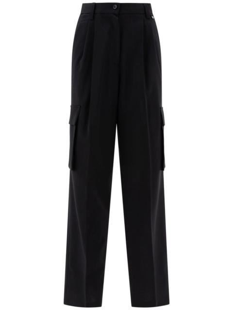pleat-detail cargo trousers
