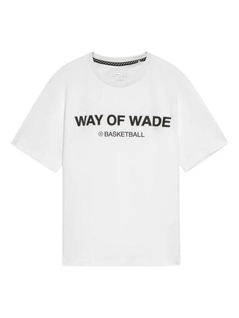 Li-Ning Way Of Wade Graphic Basketball T-shirt 'White Black' AHSS439-2