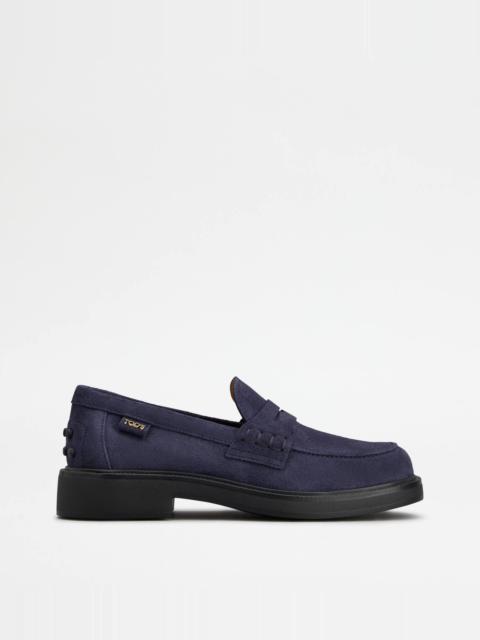 LOAFERS IN SUEDE - BLUE