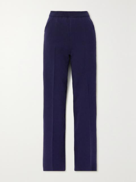 Sig Pleated Stretch-cotton Straight-leg Pants