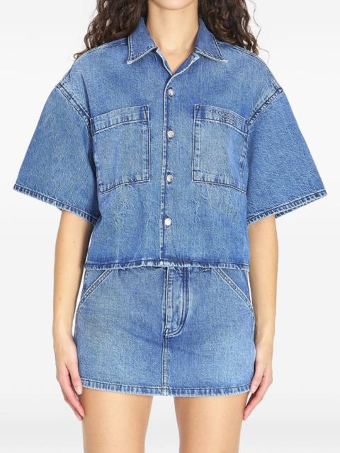 patch-pocket denim shirt